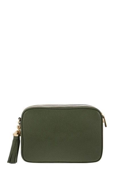 Shop Michael Kors Ginny - Leather Crossbody Bag In Green