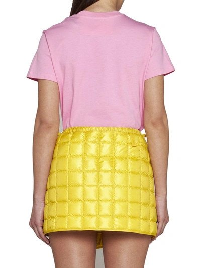 Moncler Quilted Glossed-shell Down Mini Wrap Skirt In Yellow