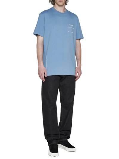 Shop Moncler T-shirts And Polos In Clear Blue