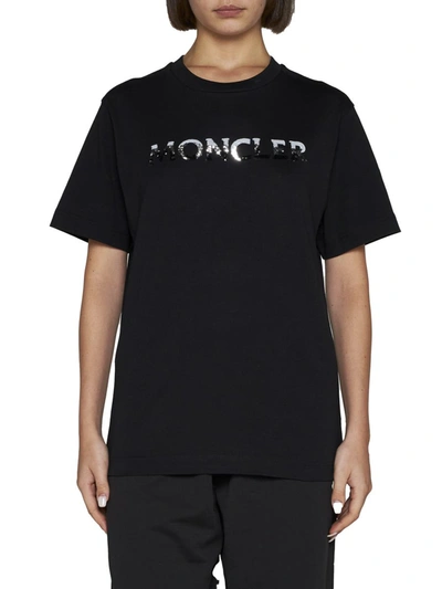 Shop Moncler T-shirts And Polos In Black