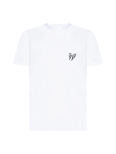 Shop Neil Barrett T-shirts And Polos In Whi/blk/whi