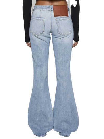 Shop Palm Angels Jeans In Light Blue Brown