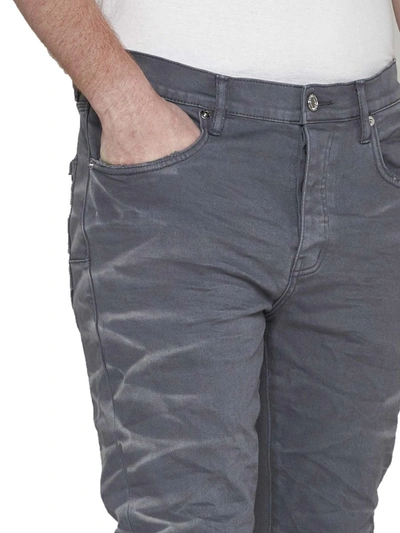 Shop Purple Brand Jeans In Charcoal Faded Side Seam