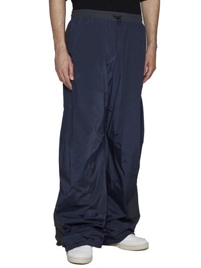 Shop Reebok Trousers In Anthracite Blue Navy
