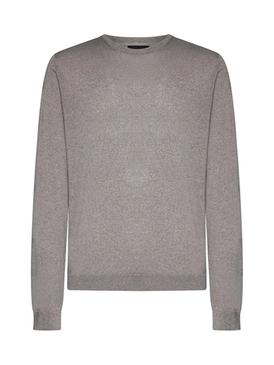 Shop Roberto Collina Sweaters In Dove Grey