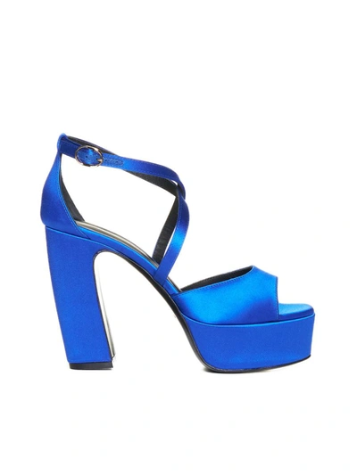 Shop Roberto Festa Sandals In Blu Fondo Nero