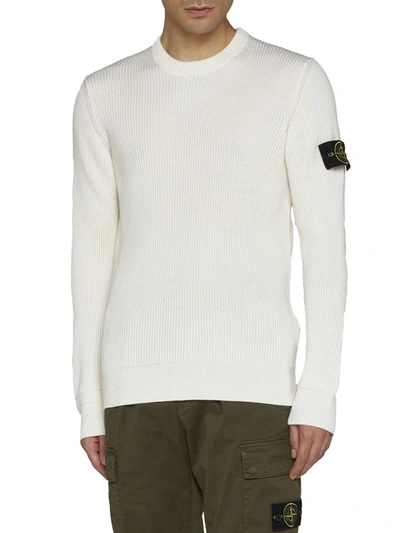 Shop Stone Island Sweaters In Beige