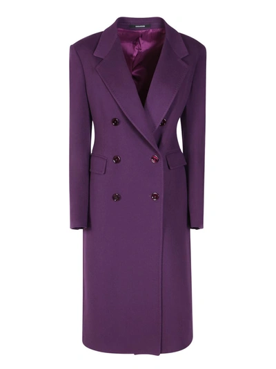 Shop Tagliatore Coats In Purple