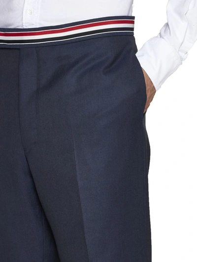 Shop Thom Browne Trousers In Deep Blue