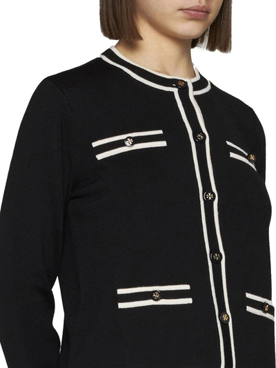 Shop Tory Burch Sweaters In Black French Cream