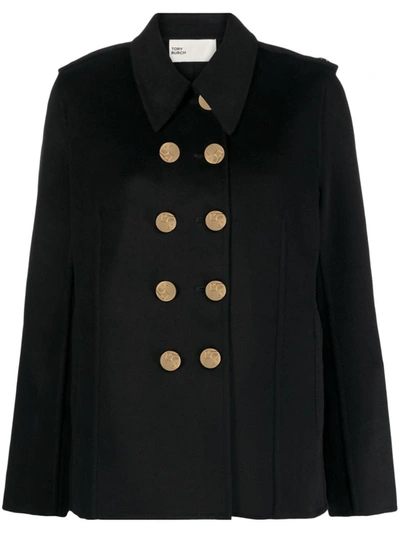 Shop Tory Burch Wool Coat In Black