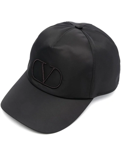 Shop Valentino Garavani Vlogo Signature Baseball Cap In Black