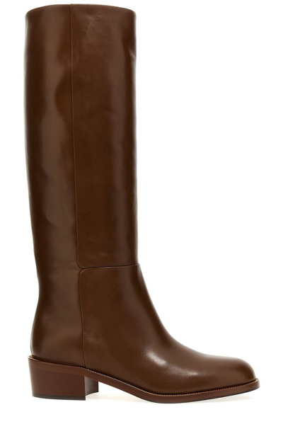 Shop Aquazzura Sellier Flat Boots In Brown