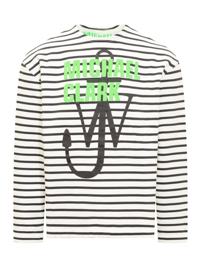 Shop Jw Anderson Logo Printed Crewneck Sweatshirt In Multi