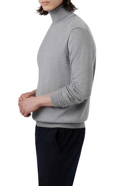 Shop Bugatchi Merino Wool Turtleneck In Cement