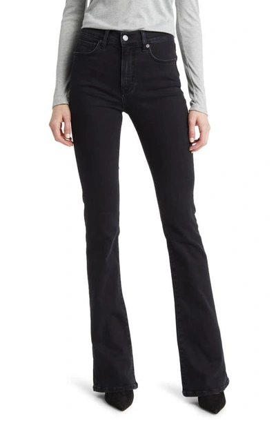 Shop Veronica Beard Beverly High Waist Skinny Flare Jeans In Washed Onyx