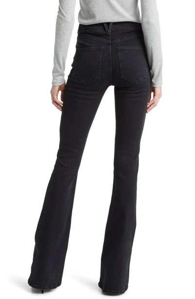 Shop Veronica Beard Beverly High Waist Skinny Flare Jeans In Washed Onyx
