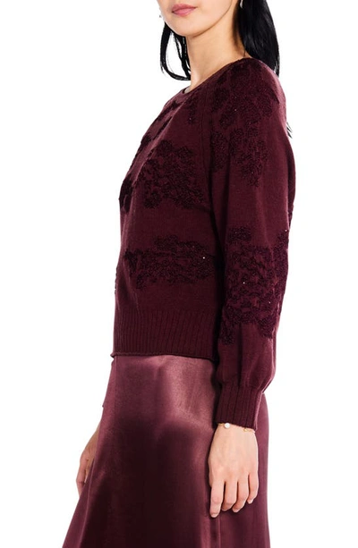 Shop Nic + Zoe Twist It Up Sequin Sweater In Red Multi