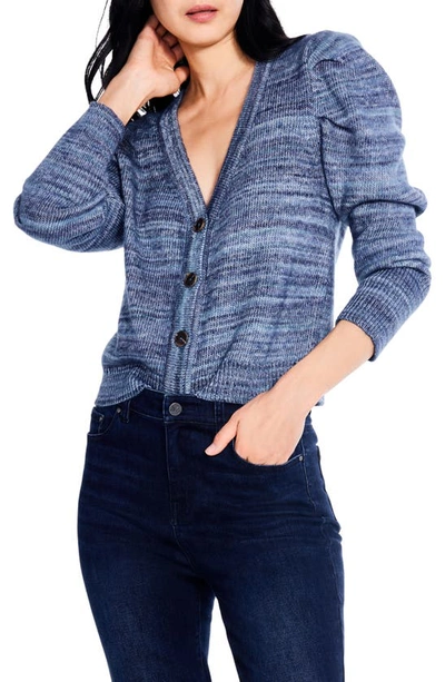 Shop Nic + Zoe Harvest Stripe Cardigan In Blue Multi
