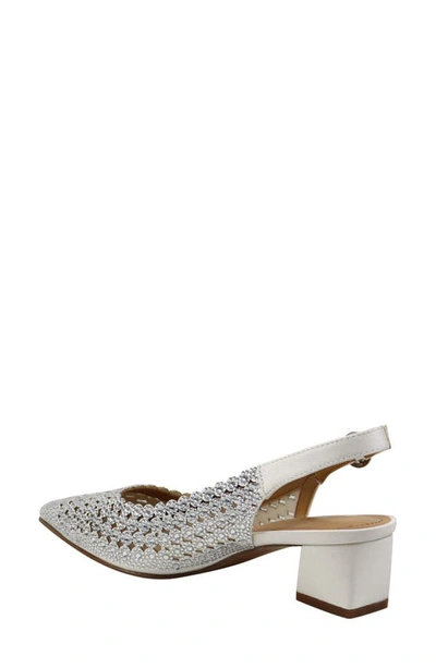 J. Reneé Pranil Pointed Toe Slingback Pump In White