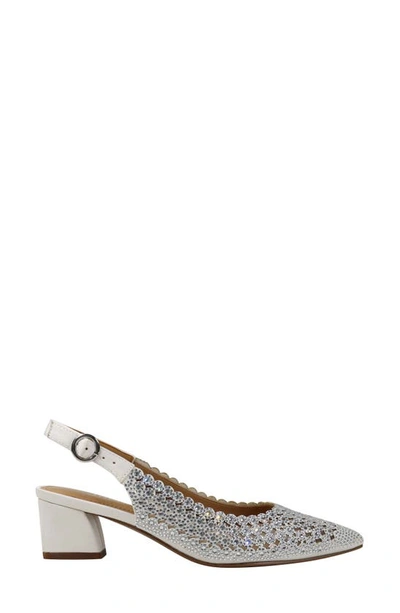 J. Reneé Pranil Pointed Toe Slingback Pump In White
