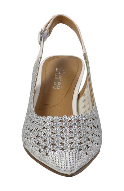 J. Reneé Pranil Pointed Toe Slingback Pump In White