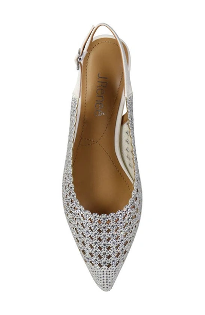 J. Reneé Pranil Pointed Toe Slingback Pump In White