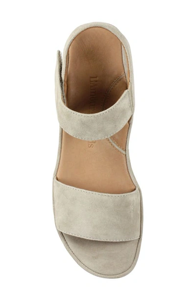 L'amour Des Pieds Abrilla Slingback Platform Sandal In Taupe Suede