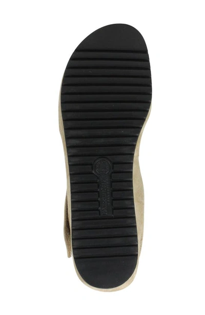 L'amour Des Pieds Abrilla Slingback Platform Sandal In Taupe Suede