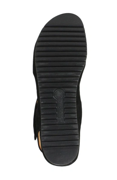L'amour Des Pieds Abrilla Slingback Platform Sandal In Black Suede
