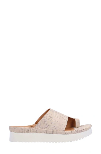 L'amour Des Pieds Ahlina Platform Sandal In Whitewash