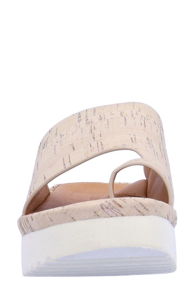L'amour Des Pieds Ahlina Platform Sandal In Whitewash