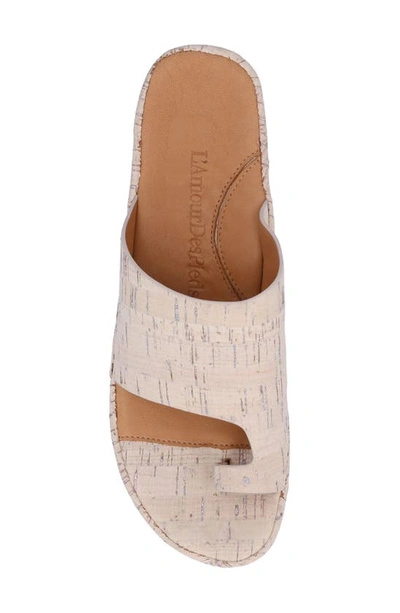 L'amour Des Pieds Ahlina Platform Sandal In Whitewash