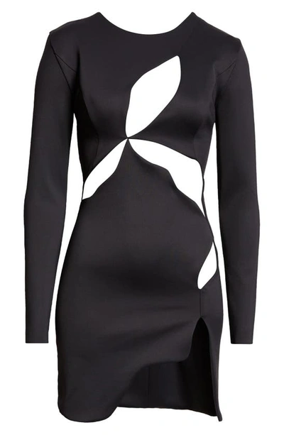Shop Mother Of All Ariel Long Sleeve Minidress In Black