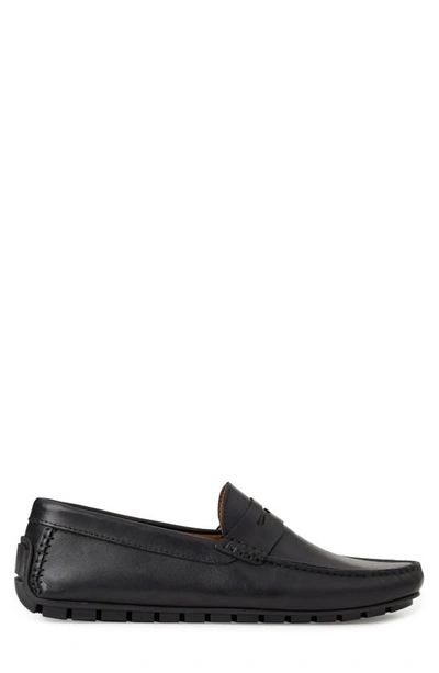 Shop Bruno Magli Xane Driving Penny Loafer In Black Leather