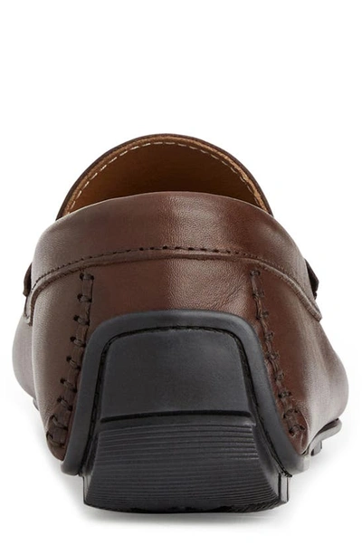 Bruno Magli Xane Driving Penny Loafer In Brown Leather
