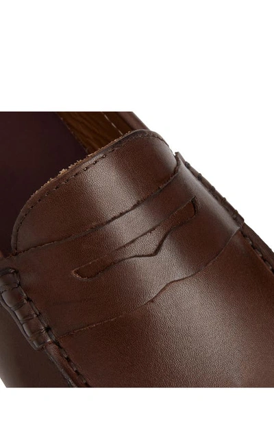 Bruno Magli Xane Driving Penny Loafer In Brown Leather
