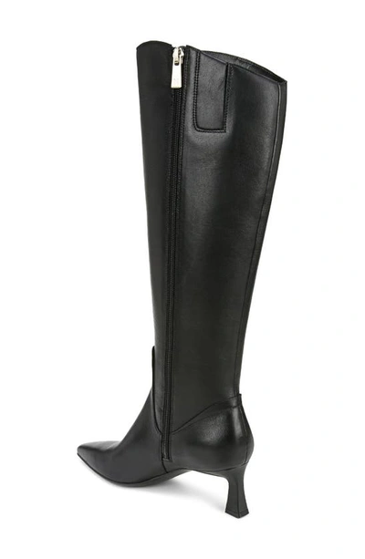 Naturalizer Deesha Boots Women's Black Leather Pointed Toe Knee High Gal125 In Black Leather