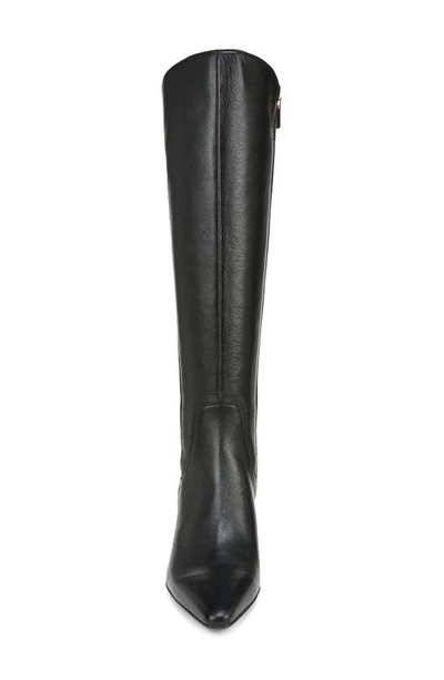 Naturalizer Deesha Boots Women's Black Leather Pointed Toe Knee High Gal125 In Black Leather