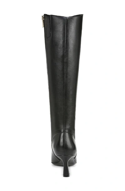 Naturalizer Deesha Boots Women's Black Leather Pointed Toe Knee High Gal125 In Black Leather