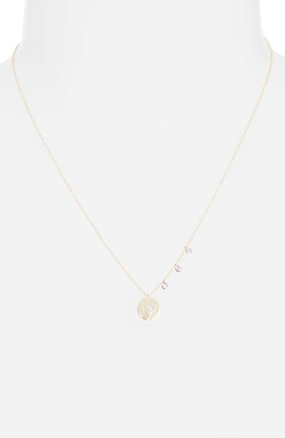 Meira T Women's 14k Gold & Diamond Disc Necklace In Yellow Gold