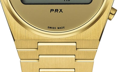 Shop Tissot Prx Digital Bracelet Watch, 35mm In Gold