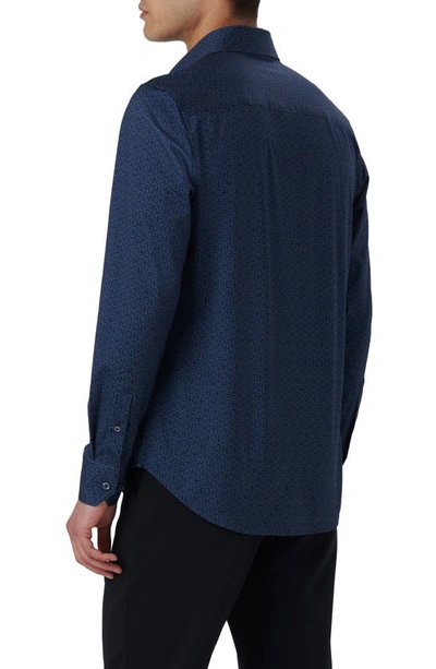 Shop Bugatchi James Ooohcotton® Mandala Print Button-up Shirt In Navy