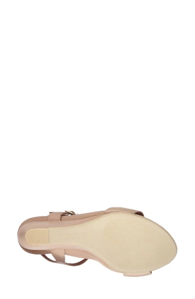 Shop L'amour Des Pieds Idelle T-strap Wedge Sandal In Nude Nappa