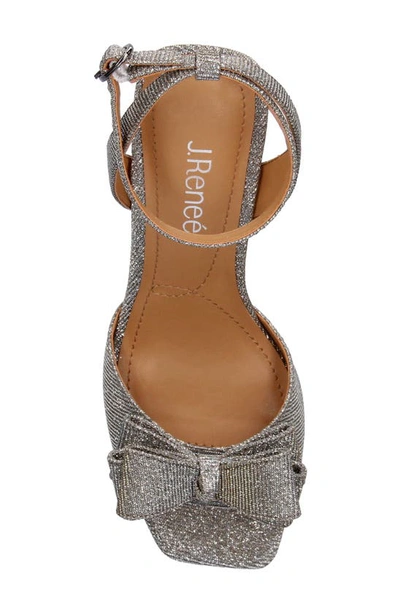 J. Reneé Nishia Ankle Strap Sandal In Pewter
