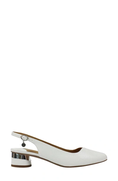 J. Reneé Taveta Slingback Pump In White