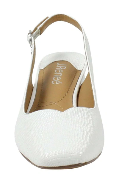 J. Reneé Taveta Slingback Pump In White