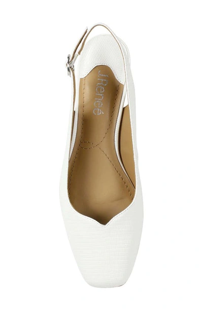 J. Reneé Taveta Slingback Pump In White