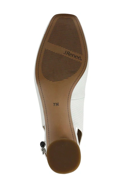 J. Reneé Taveta Slingback Pump In White