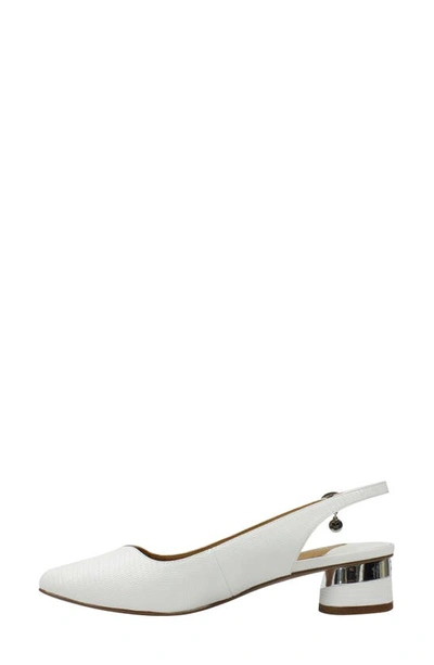 J. Reneé Taveta Slingback Pump In White